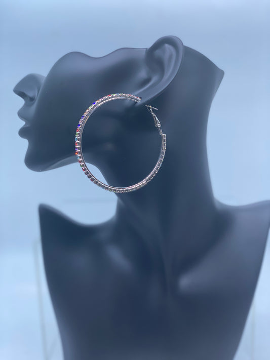 Kaleidoscope Hoop Earrings Multi BBS-14